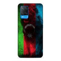 Oppo A54 4G Uyumlu Kılıf Azarbaijan (35) Fit Design Kılıf Bayrak Aslanlı