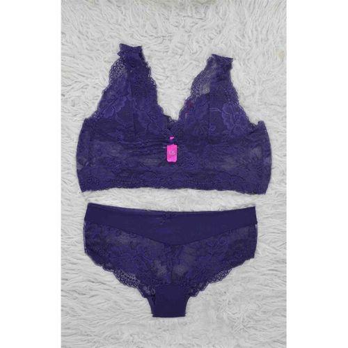 F.K. 410 Kadın Desteksiz Balensiz Dantelli B-Cup Uzun Bralet Takımı