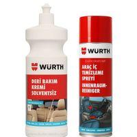 Würth Deri Besleyici Bakım Kremi 1000ml +Araç içi Temizleme Spreyi 500ml