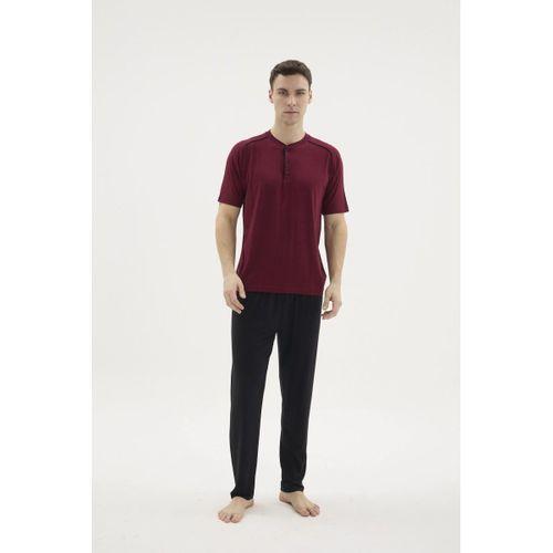 Kocabey Kkt-26153 Erkek Midi Yaka Pijama Takımı