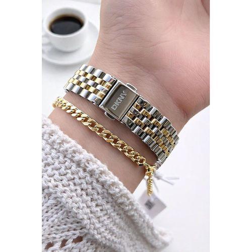 DKNY 2 Yıl Garantili 5 Atm Suya Dayanıklı Kararma Renk Atma Yapmaz Kadın Kol Saati+Bileklik DL042.65