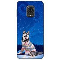 Xiaomi Redmi Note 9S Kılıf Köpek Kıyafetleri (45) Liquid Air Kılıf Husky Renkli Süveter