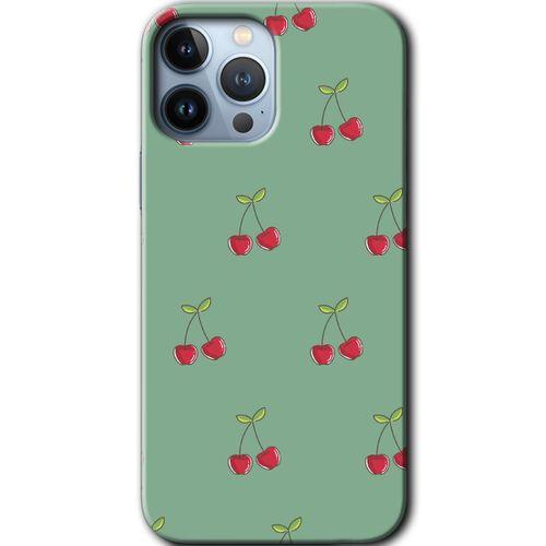 iPhone 13 Pro Kılıf Baskılı Kapak - Kiraz Berry +Tam Ekran Koruyucu