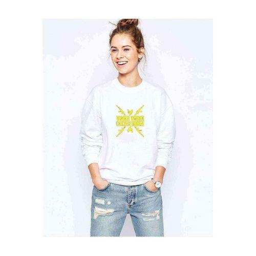 Winner Ak 47 Baskılı Beyaz Kadın Sweatshirt