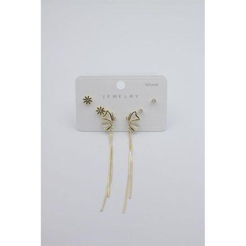 Çoklu Set Küpe - Altın