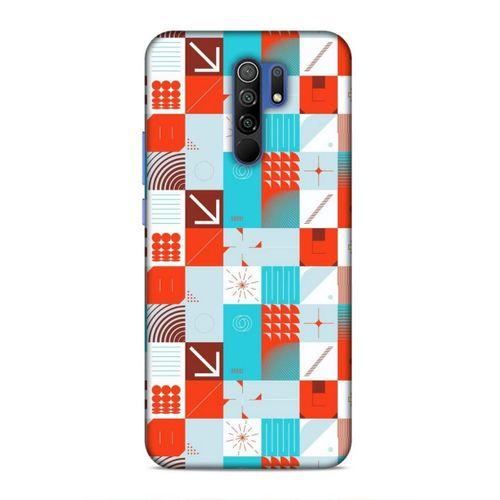Xiaomi Redmi 9 Uyumlu Kılıf Insomnia (33) Hybrid Kılıf Turkuaz Kırmızı