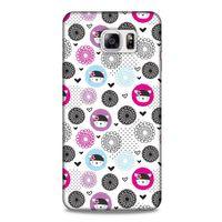 Lopard Samsung Galaxy Note 5 Uyumlu Kılıf Kediler (1) Kılıfı Mavi Pembe