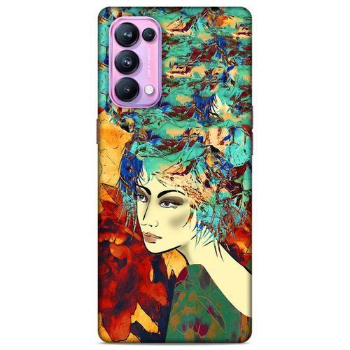 Lopard Oppo Reno 5 Pro 5G Uyumlu Kılıf Sürreal Yüzler ♀ (21) Koruyucu Kapak Baskılı