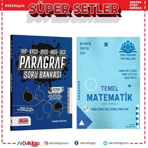 Çöz Kazan Temel Matematik ve AKM Paragraf Soru Bankası Seti 2 Kitap