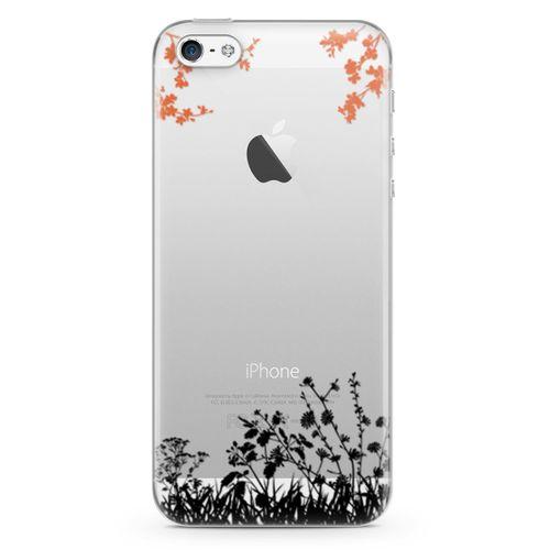 Apple iPhone 5 Kılıf Ot Bahçesi Arka Kapak Koruma Desenli Full Koruyucu