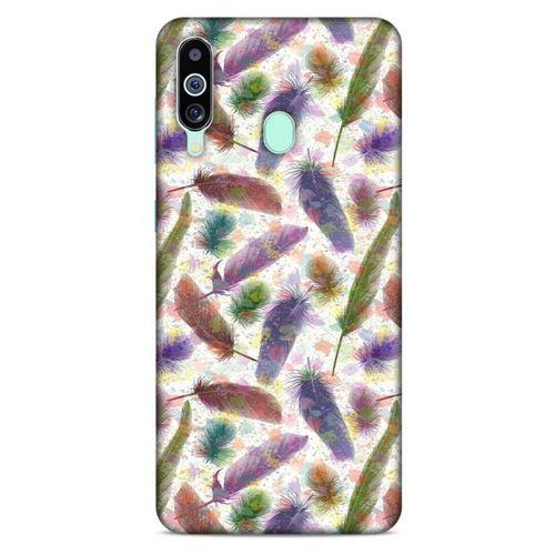Samsung Galaxy M40 Kılıf Desenli Özel Seri Tüyler (33) Hybrid Kılıf