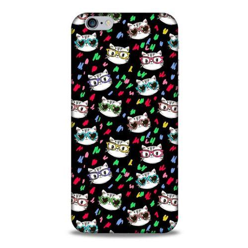 Lopard Apple Iphone 6S Uyumlu Kılıf Kediler (26) Tpu Silikon Kılıf Karışık Renkli