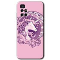 Potkal Hediye Fabrikası Xiaomi Redmi 10 Kılıf HD Desen Baskılı Arka Kapak - Unicorn-Pembe