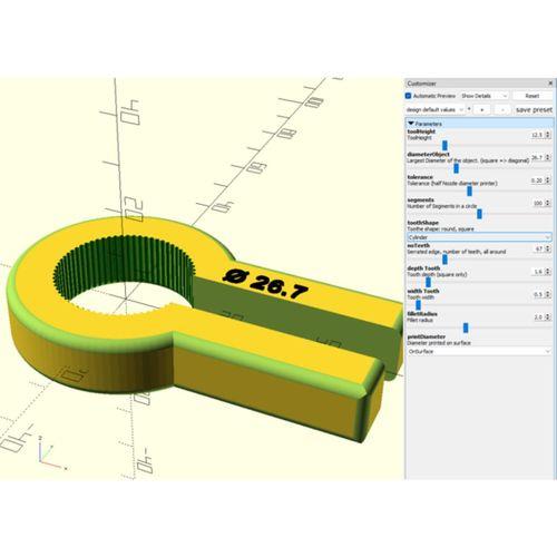 Openscad Anahtar (Bu ürün Sadece Plastik parçadır - Almadan Önce Soru Sorabilirsiniz)