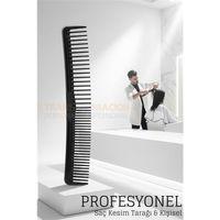 Kuaför Saç Kesim Tarağı - Profesyonel Eğimli Tasarım Berber Kesim Tarağı