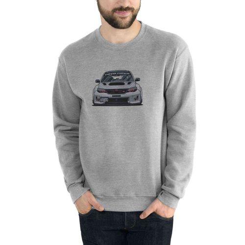 Subaru Impreza Baskılı Gri Erkek Sweatshirt