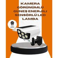 Solar Şarjlı Kamera Tasarımlı Led Duvar Lambası Hareket Sensörlü Dış Mekan Aydınlatma