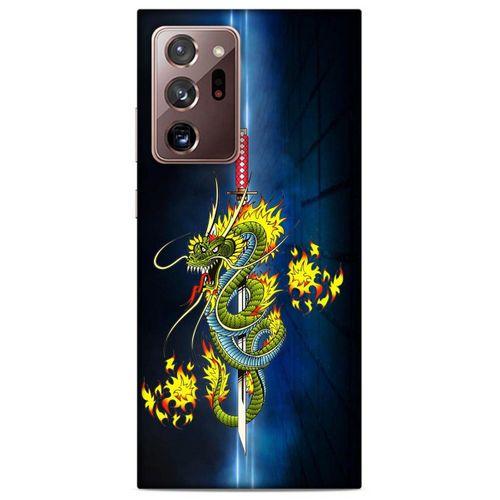 Lopard Samsung Galaxy Note 20 Ultra Uyumlu Kılıf Tattoo's (2) Kabı Ejderha Dövmesi