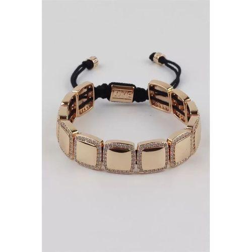 İpli Çelik Bileklik - Altın