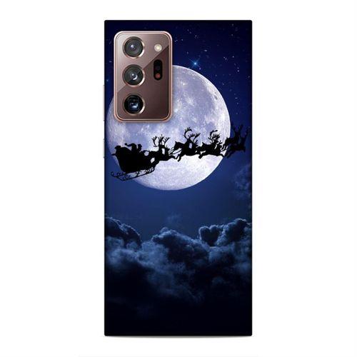 Samsung Galaxy Note 20 Ultra Kılıf Noel Baba Ve Geyikleri Arka Kapak Silikon Koruma Full Koruyucu