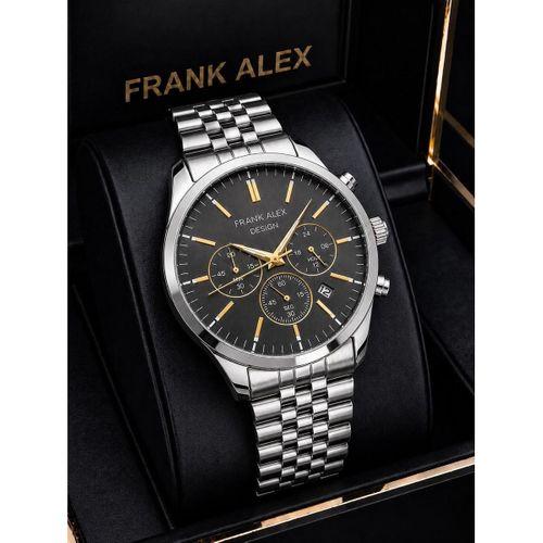 Frank Alex Design Erkek Kol Saati Çelik Kordon Takvimli Kadran Şık Premium 2 Yıl Garantili E07273.4