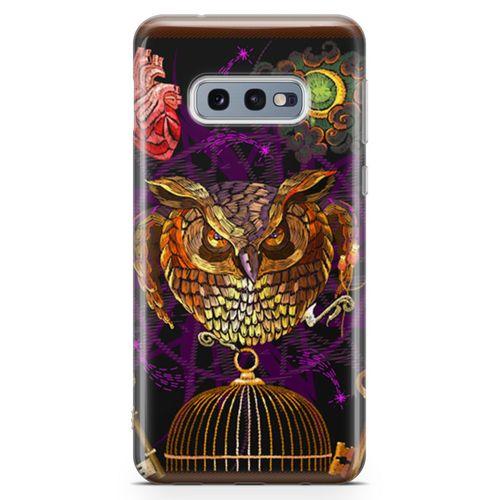 Samsung Galaxy S10e Kılıf Gotik Baykuş Arka Kapak Koruma Desenli Full Koruyucu