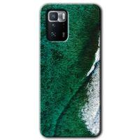 Poco x3 GT Kılıf HD Desen Baskılı Arka Kapak + Temperli Cam - Yeşil Okyanus