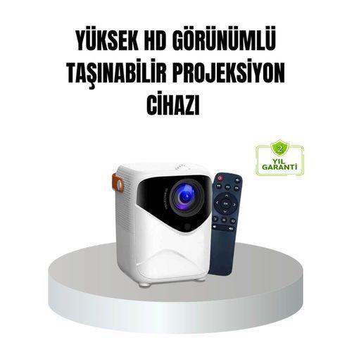 Taşınabilir 1080p Hd Akıllı Projektör – 64gb Dahili Hafıza, 2gb Ram, Uzaktan Kumandalı