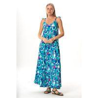 Askılı Viskon Suzan Uzun Yazlık Elbise Soyut Nil Yeşili Syt nlysl