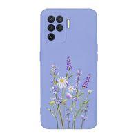 Oppo Reno 5 Lite Lavender Desenli Premium Silikonlu Telefon Kılıfı