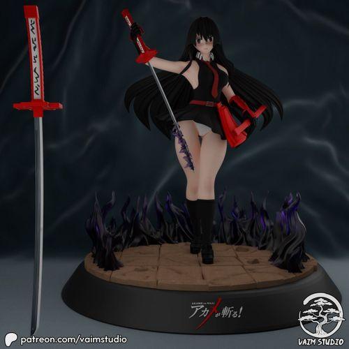 Ücretsiz STL Katana Akame – Murasame – 6900127