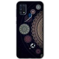 Samsung Galaxy M31 Kılıf Baskılı Kapak - Gezegen Döngüsü + 5D Tam Kaplayan Cam