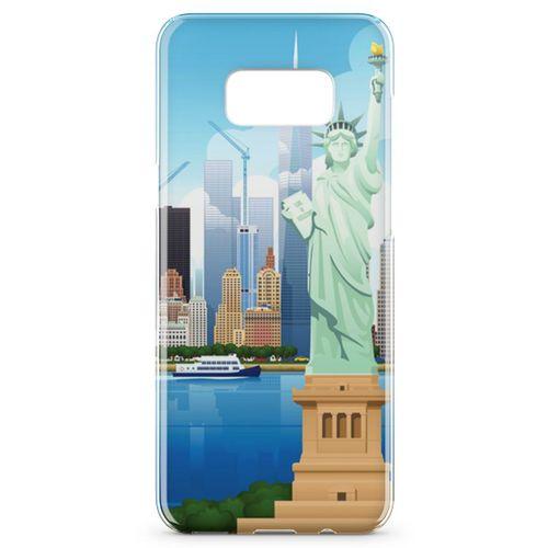 Samsung Galaxy S8 Kılıf Özgürlük Heykeli Newyork Arka Kapak Koruma Desenli Full Koruyucu