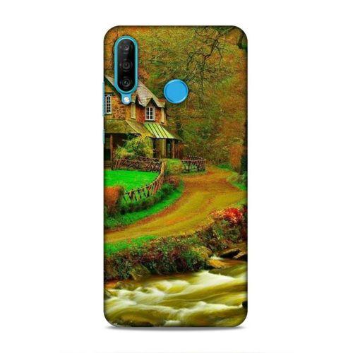Huawei P30 Lite Uyumlu Kılıf Azarbaijan (48) Bumper Kılıf Orman Evi