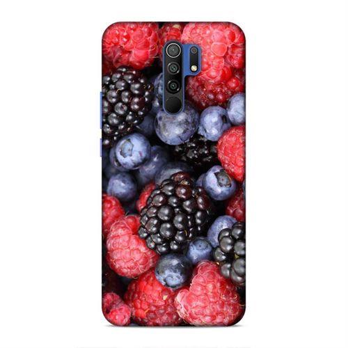 Xiaomi Redmi 9 Kılıf Bogurtlen Yaban Mersini Arka Kapak Silikon Koruma Full Koruyucu