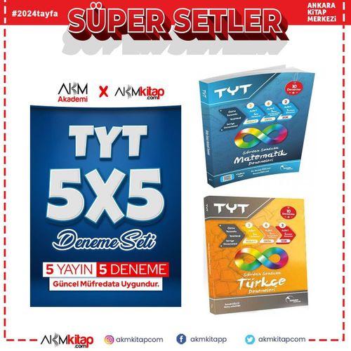 Doktrin TYT Türkçe ve Matematik Deneme ile AKM 5 li Deneme Seti 3 Kitap