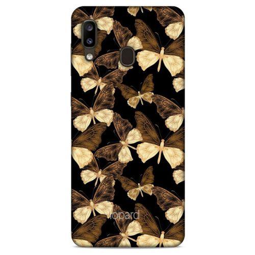 Samsung Galaxy A20 Kılıf Kelebek Etkisi (41) Tank Kılıf Bej Yeşil