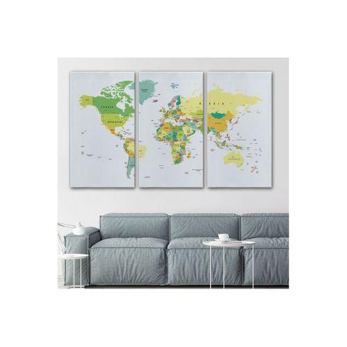 Dünya Haritası  Dekoratif Kanvas Tablo 1056