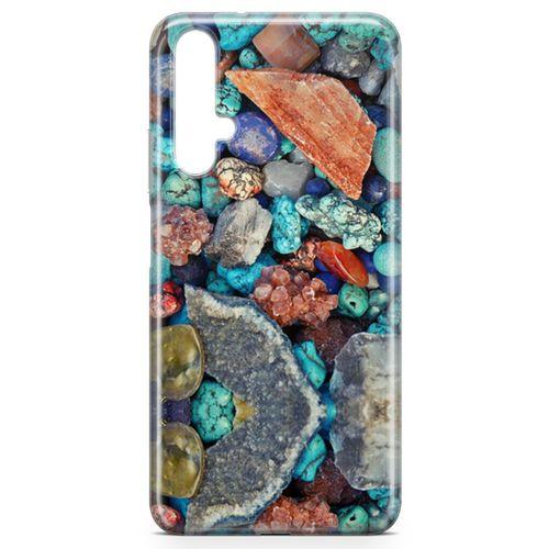Honor View 20 Kılıf Pebbles Taşlı Arka Kapak Koruma Desenli Full Koruyucu