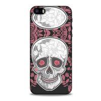 Apple Iphone 5 Uyumlu Kılıf Pembe Delisi (36) Glitter Kılıf Kurukafa