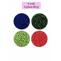 Dökme Cam Kum Boncuk (11/0) 2 mm - 4 Renk - Toplam 80 Gram - BNC399