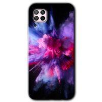 Huawei P40 Lite Kılıf Kapak - Color Splash Purple +Hayalet Ekran Yandan Gözükmez