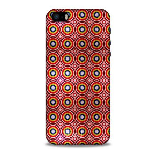 Apple Iphone 5 Kılıf Pastel Renkler (40) Fit Silikon Kılıf Yeşil Kırmızı