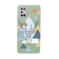 Oppo A52 Polygon Deer Premium Silikonlu Telefon Kılıfı