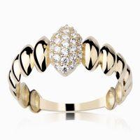 14 Ayar Altın Damla Taşlı Yüzük HSM10077