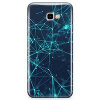 Samsung Galaxy J4 Plus Kılıf Yeşil Ağ Arka Kapak Koruma Desenli Full Koruyucu