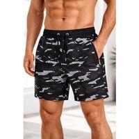 Erkek Deniz Şortu Fermuarlı Cepli File Astarlı Hızlı Kuruyan Premium - Siyah