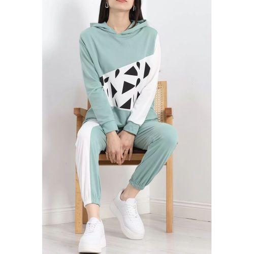 pilelistore Blok Renk İki İplik Takım Mint
