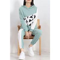 pilelistore Blok Renk İki İplik Takım Mint