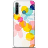 Realme 6i Kılıf HD Baskılı Kılıf - Color Flowers + Tam Ekran Koruyucu